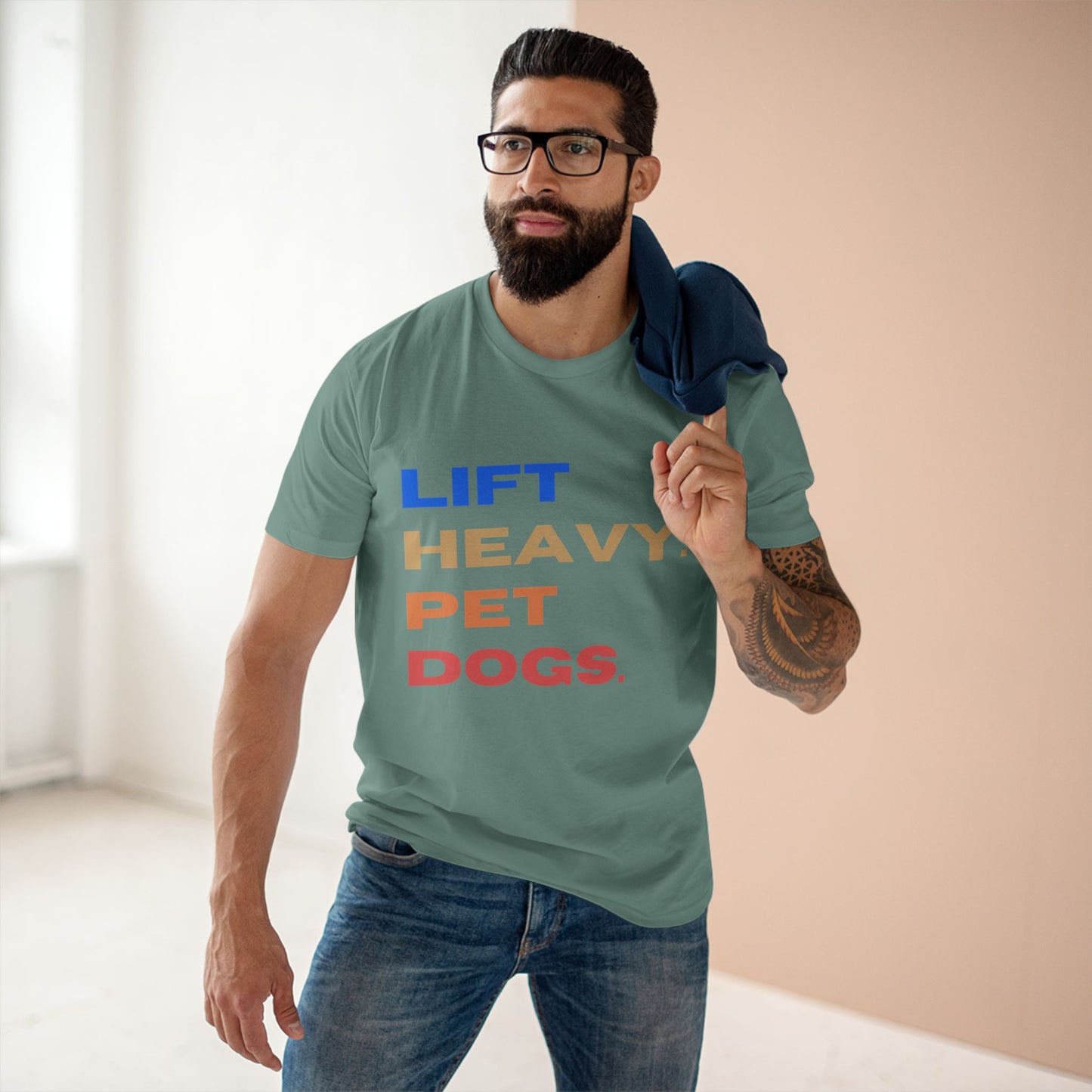Lift Heavy, Pet Dogs - Cotton shirt