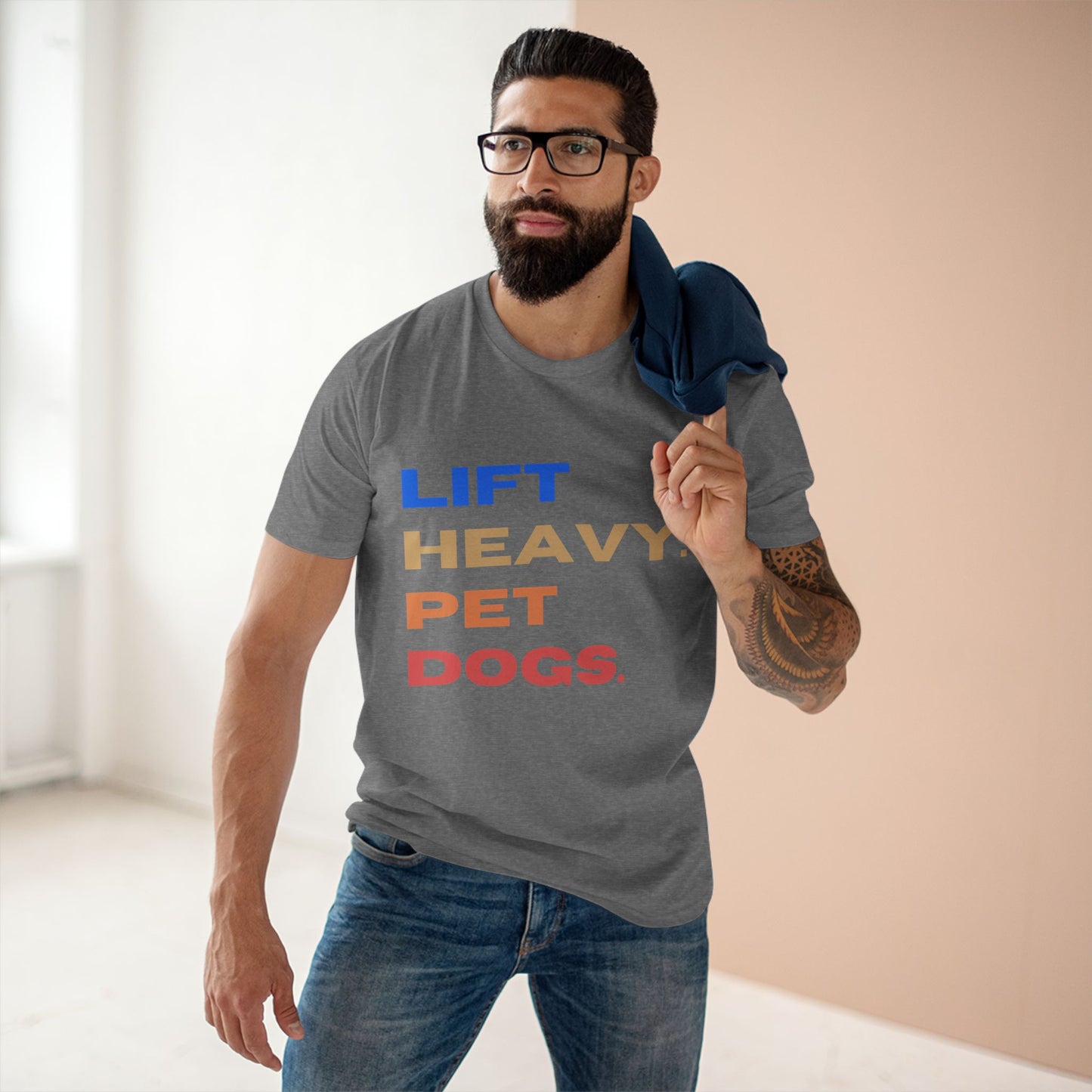 Lift Heavy, Pet Dogs - Cotton shirt