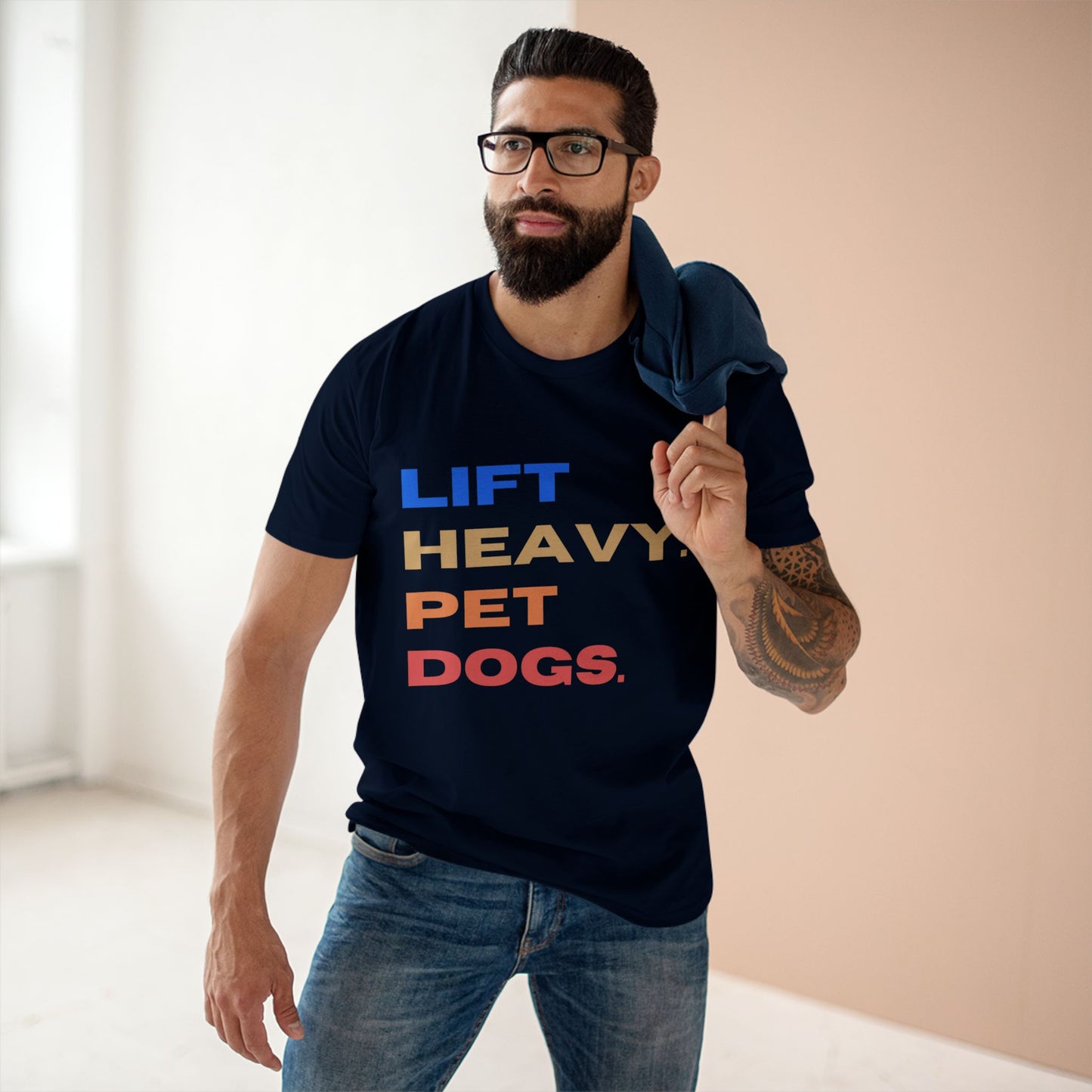 Lift Heavy, Pet Dogs - Cotton shirt