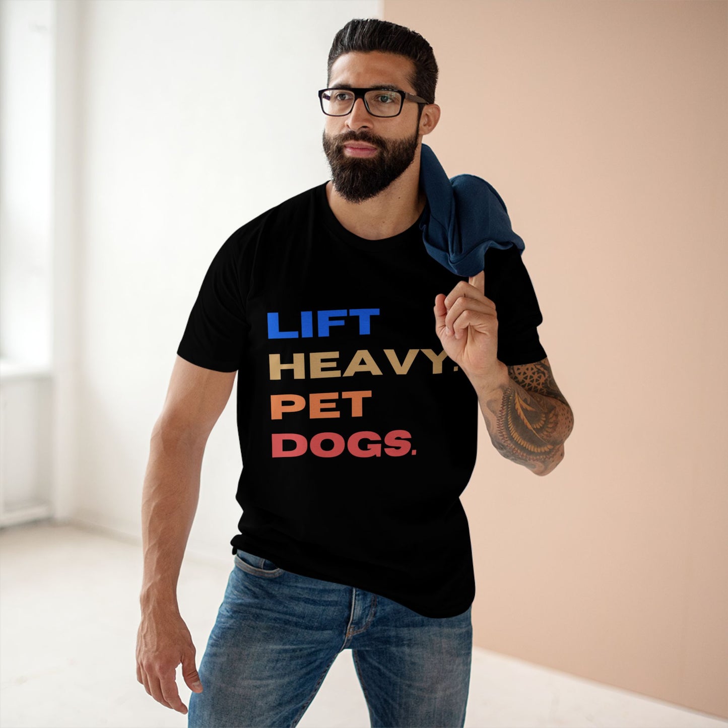 Lift Heavy, Pet Dogs - Cotton shirt
