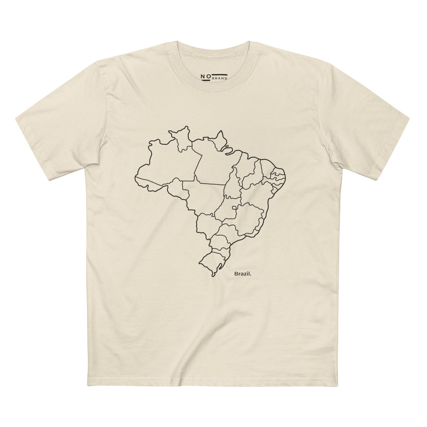Brazil map outlined