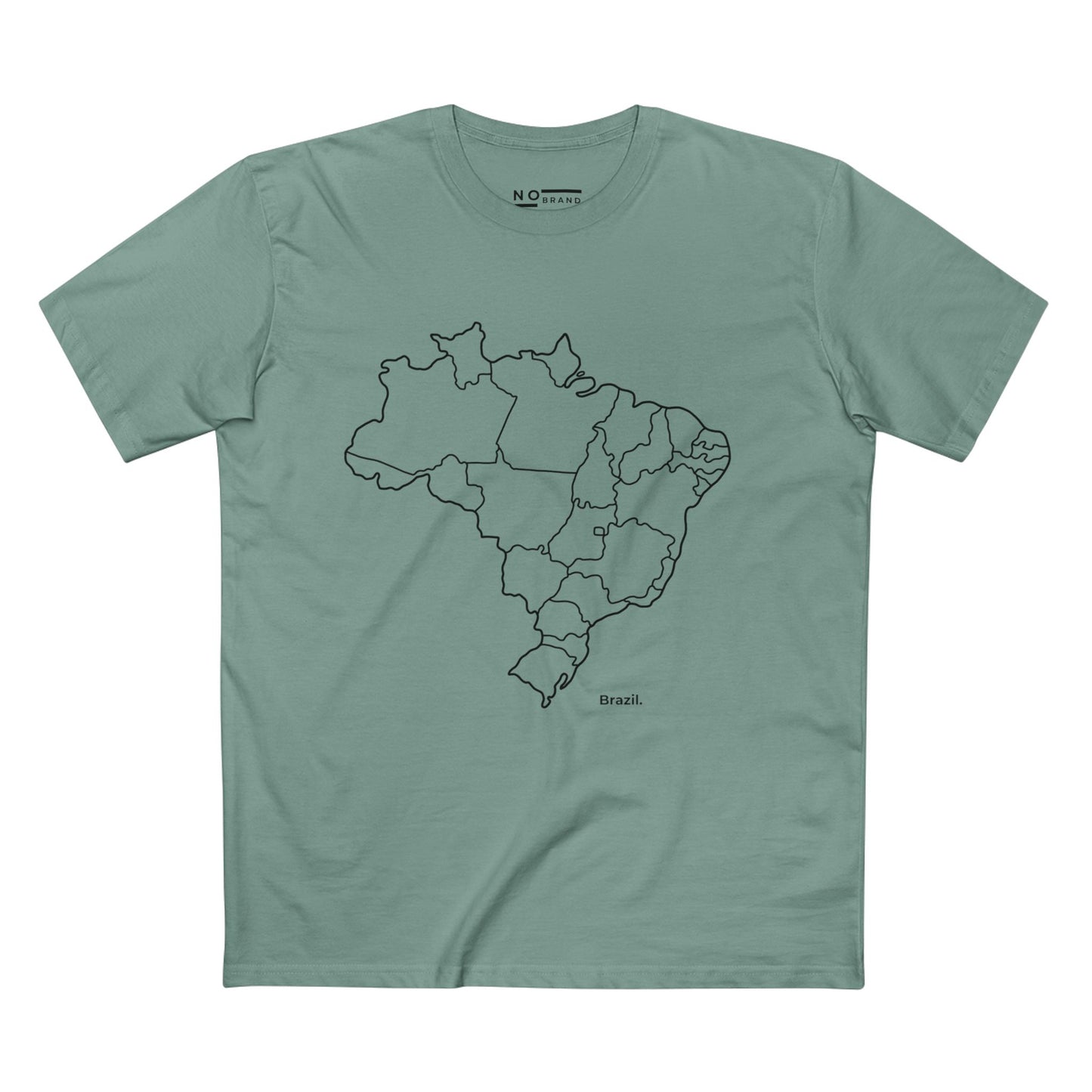 Brazil map outlined