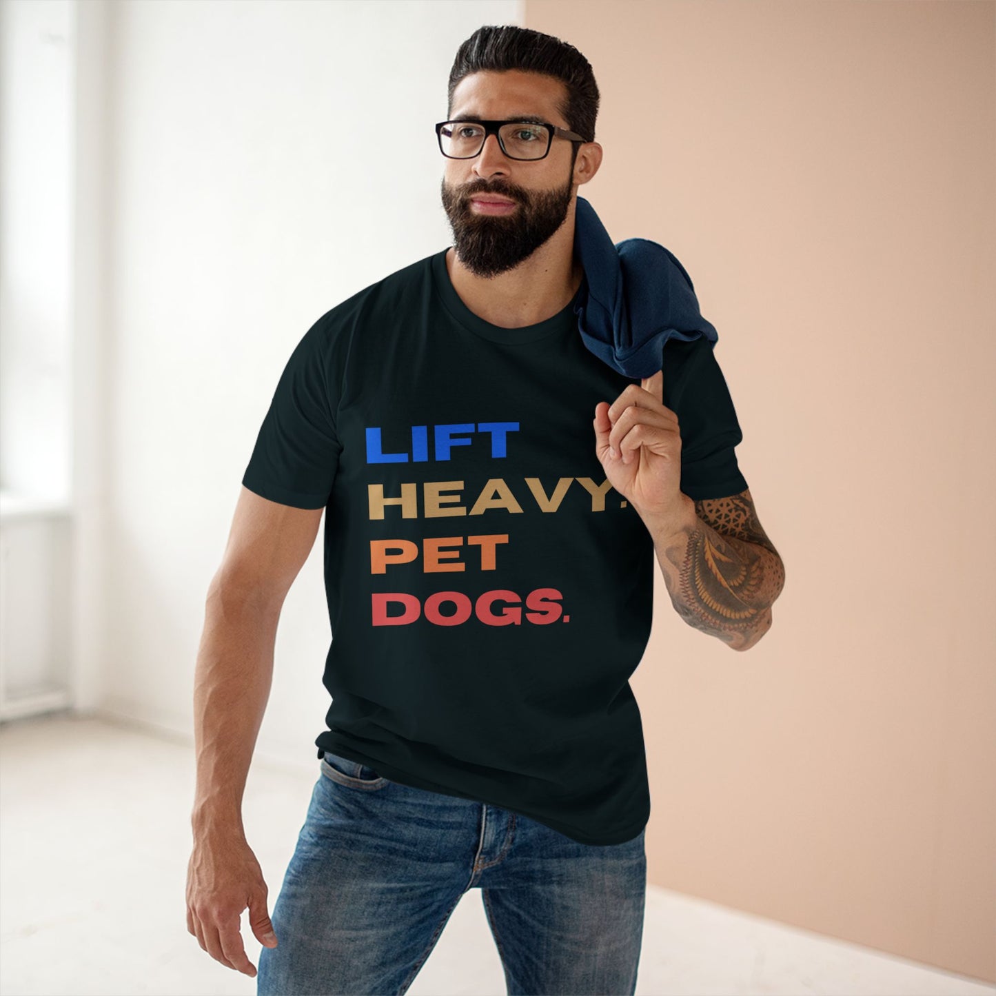 Lift Heavy, Pet Dogs - Cotton shirt