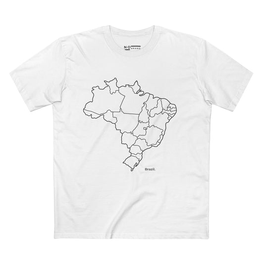 Brazil map outlined