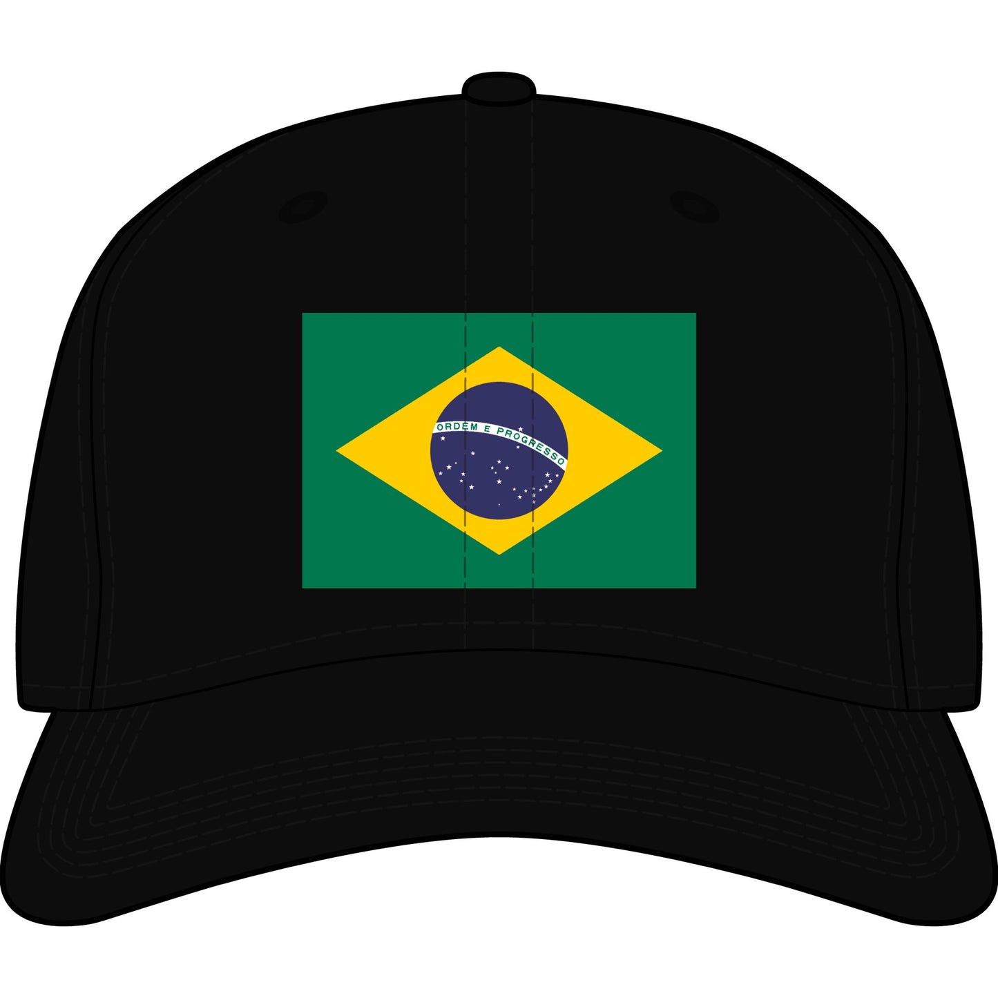 Brazil Flag Cap — Embroidered National Flag Hat for Fans & Travelers