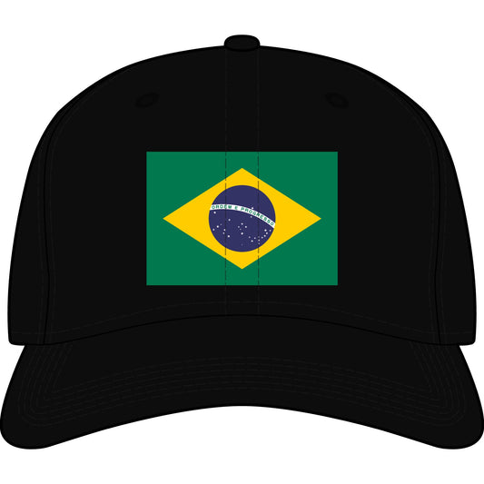 Brazil Flag Cap — Embroidered National Flag Hat for Fans & Travelers