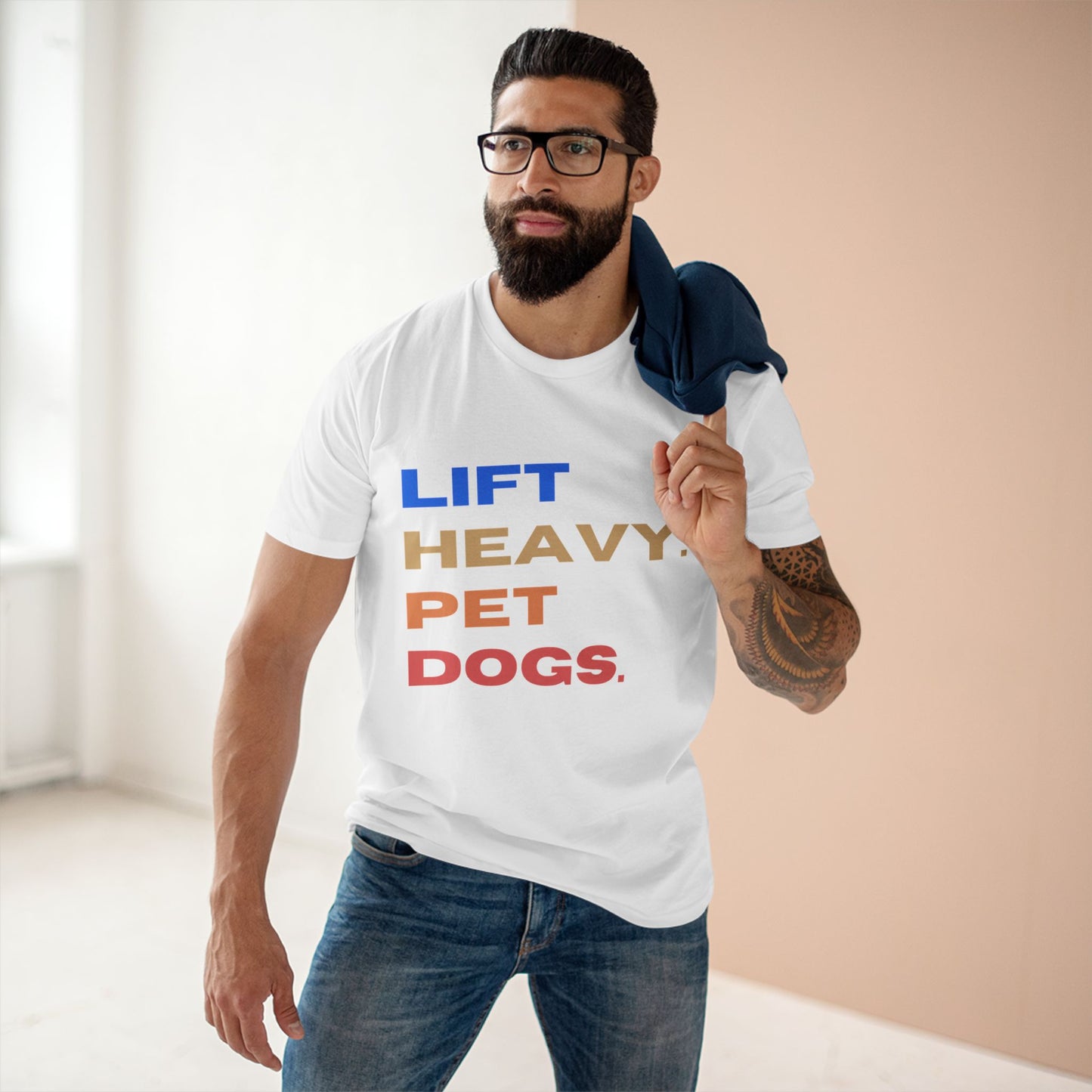 Lift Heavy, Pet Dogs - Cotton shirt